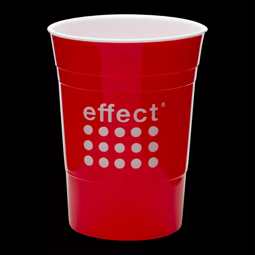 Kunststoff-Mehrwegbecher Effect rot