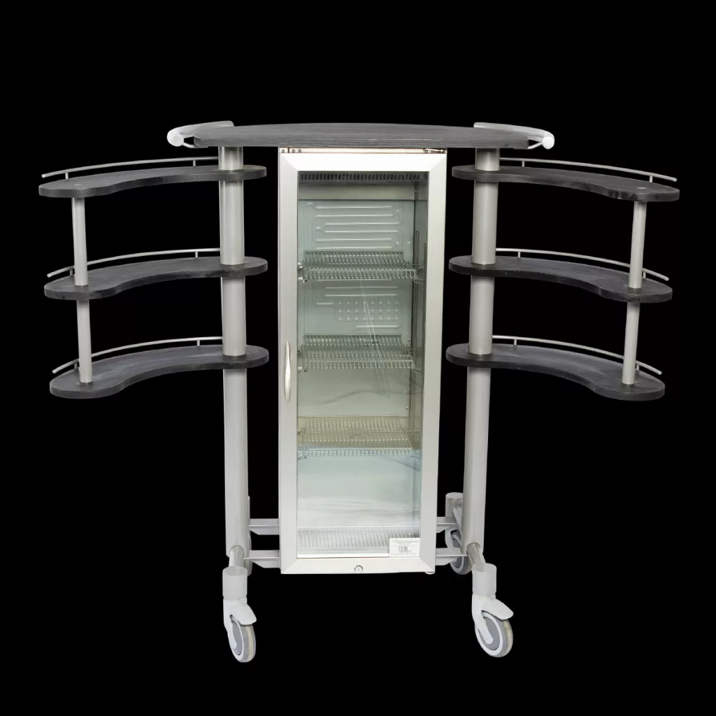 Tagungswagen Apollinaris mit Kühlschrank